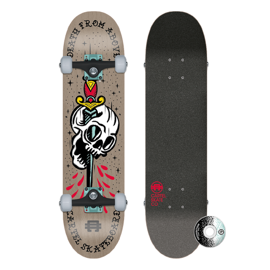CARTEL SKATEBOARD - ABOVE - GREY SKATEBOARD COMPLETE