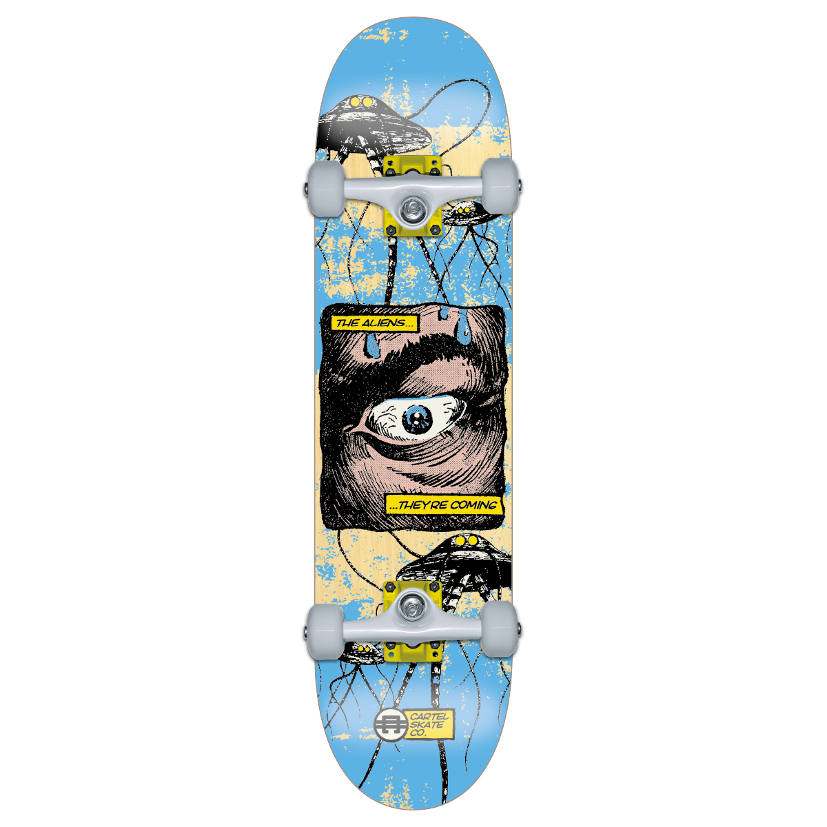CARTEL SKATEBOARDS - ALIEN - LITE BLUE SKATEBOARD COMPLETE