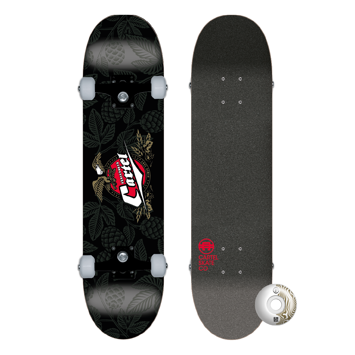 CARTEL SKATEBOARDS - CARTILLER - BLACK SKATEBOARD COMPLETE