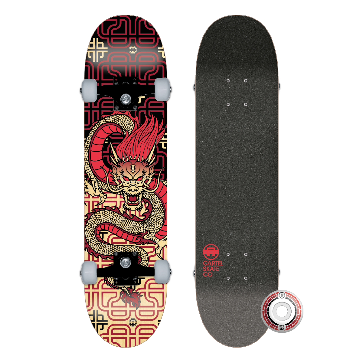 CARTEL SKATEBOARDS - DRAAK - RED SKATEBOARD COMPLETE