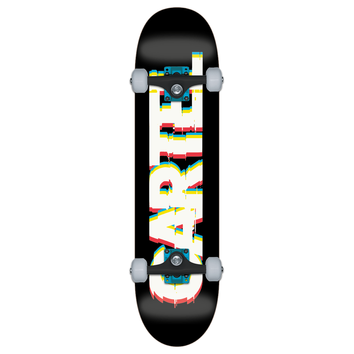 CARTEL SKATEBOARDS - GLITCH - BLACK SKATEBOARD COMPLETE