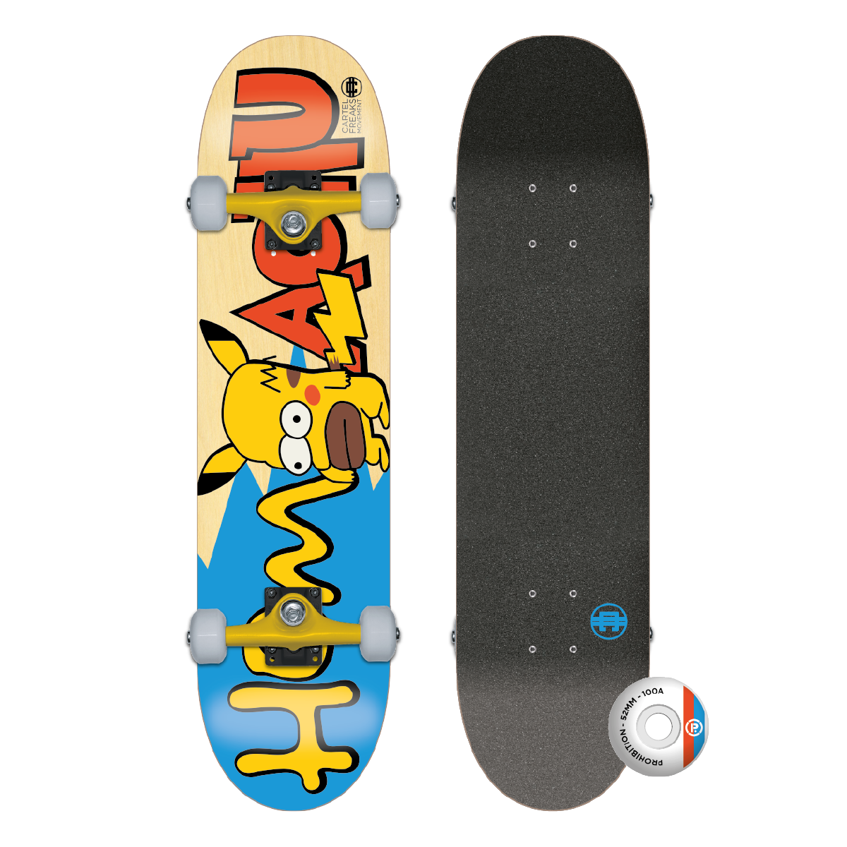 CARTEL SKATEBOARDS - HOMACHU - YELLOW SKATEBOARD COMPLETE