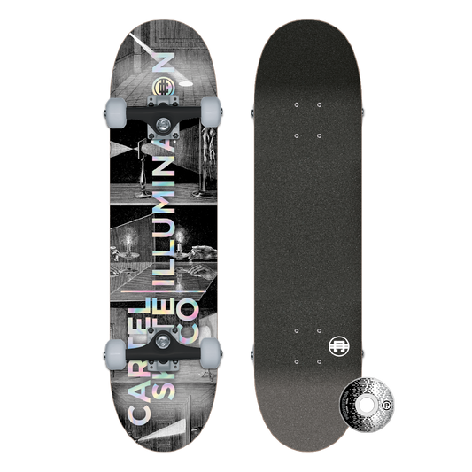 CARTEL SKATEBOARDS - ILLUMINATION - BLACK SKATEBOARD COMPLETE