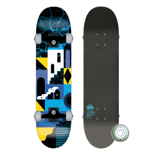 CARTEL SKATEBOARDS - SANTORINI - BLUE SKATEBOARD COMPLETE