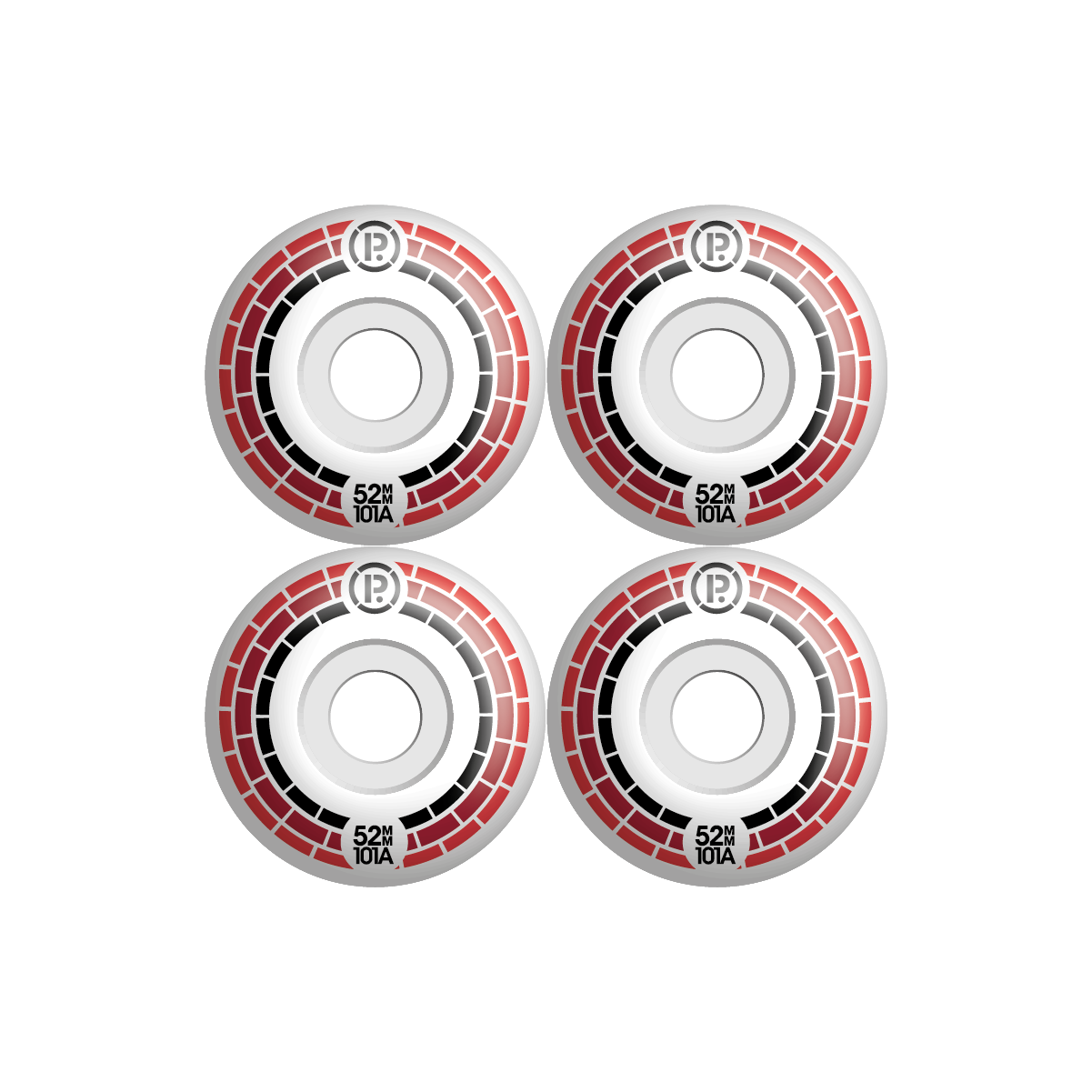 PROHIBITION- MOSAIC WHEELS - RED/RED
