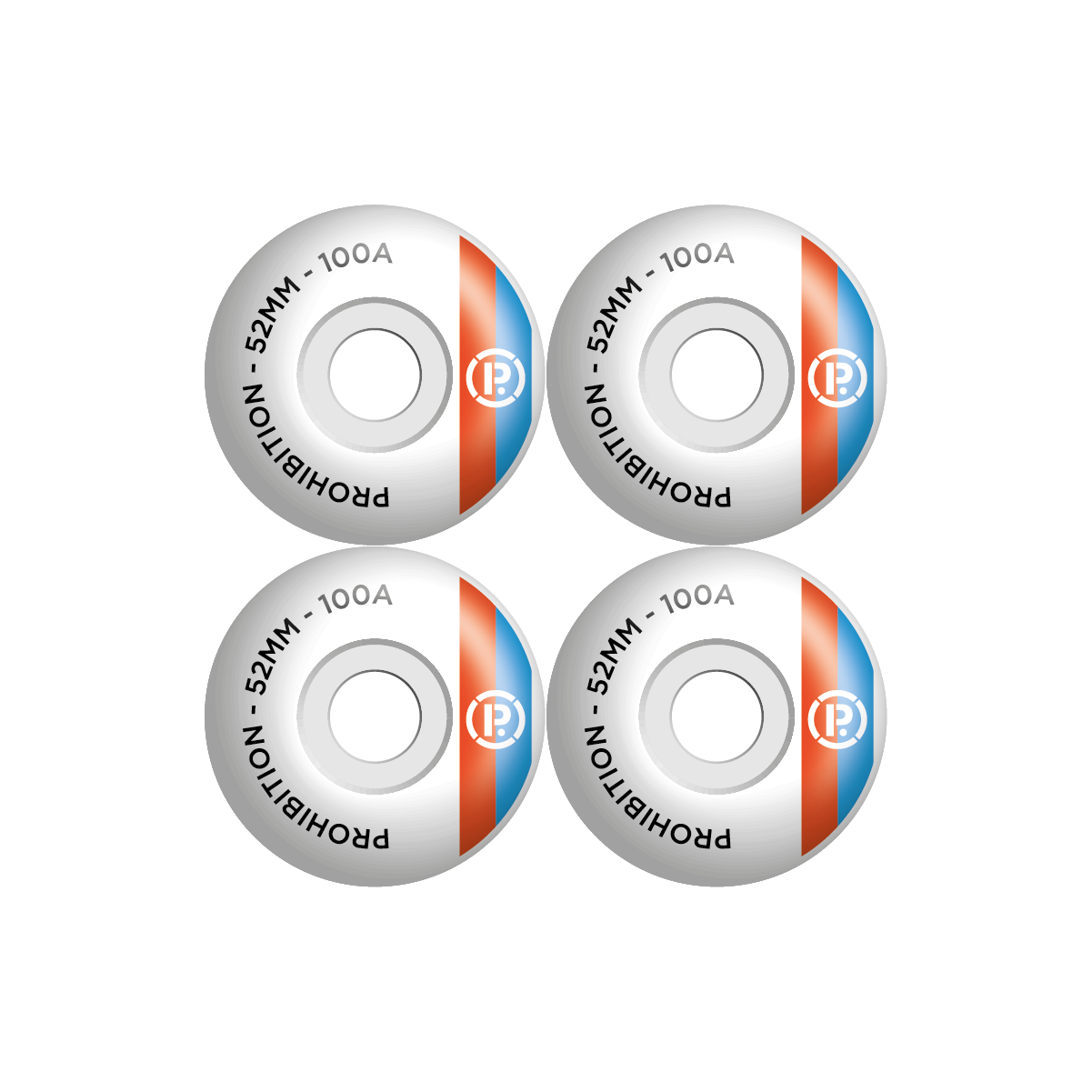 PROHIBITION RACEBAND WHEELS - BLACK/RED/BLUE