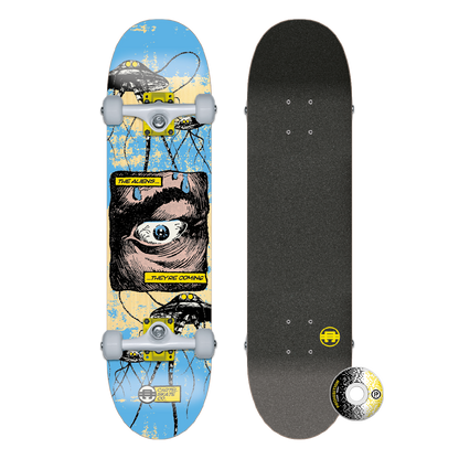 CARTEL SKATEBOARDS - ALIEN - LITE BLUE SKATEBOARD COMPLETE