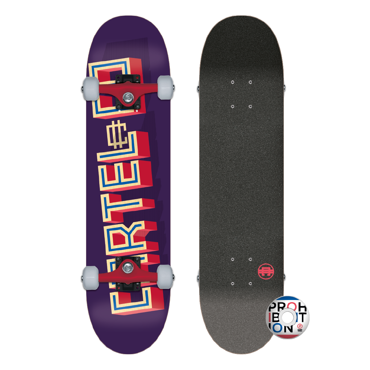 CARTEL SKATEBOARDS - EXTRUDED - PURPLE SKATEBOARD COMPLETE