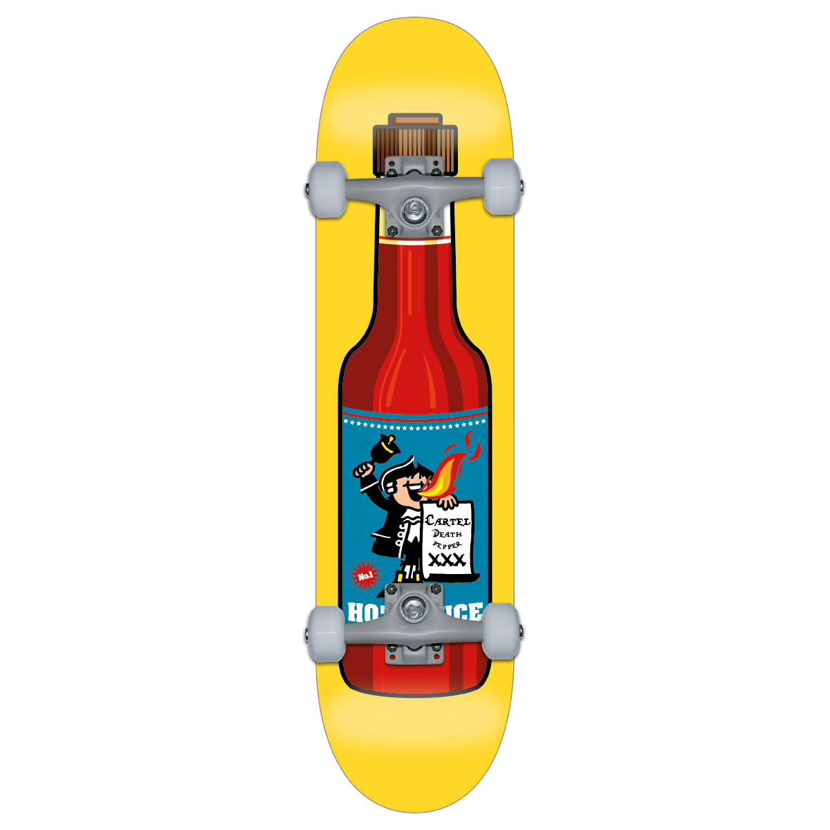 CARTEL SKATEBOARDS - HOT SAUCE - YELLOW SKATEBOARD COMPLETE