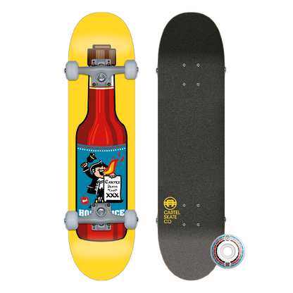 CARTEL SKATEBOARDS - HOT SAUCE - YELLOW SKATEBOARD COMPLETE