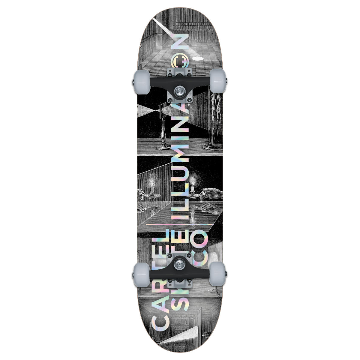 CARTEL SKATEBOARDS - ILLUMINATION - BLACK SKATEBOARD COMPLETE