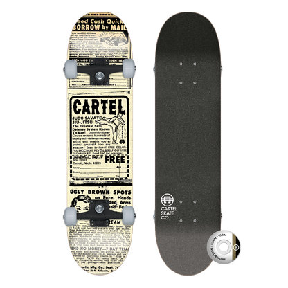 CARTEL SATEBOARDS - KARATE - BEIGE SKATEBOARD COMPLETE