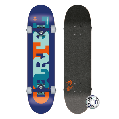 CARTEL SKATEBOARDS - MELTED - ROYAL BLUE SKATEBOARD COMPLETE