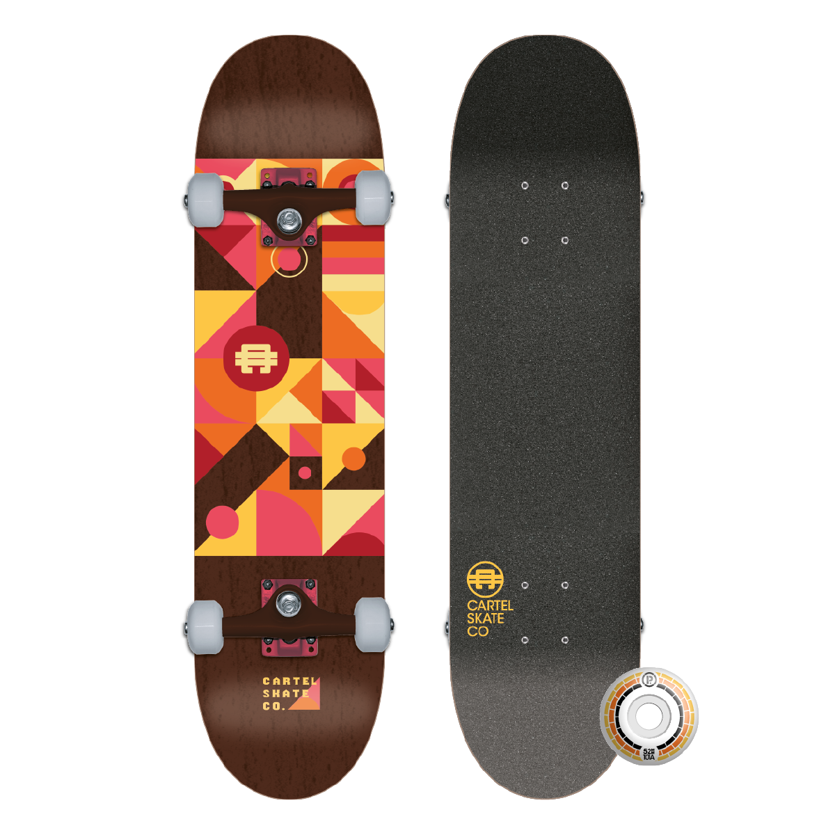 CARTEL SKATEBOARDS - MISTERIO - DEEP BROWN SKATEBOARD COMPLETE