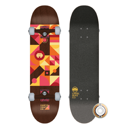 CARTEL SKATEBOARDS - MISTERIO - DEEP BROWN SKATEBOARD COMPLETE