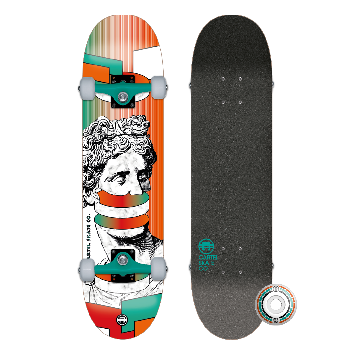 CARTEL SKATEBOARDS - MYTHS - MARBLE SKATEBOARD COMPLETE