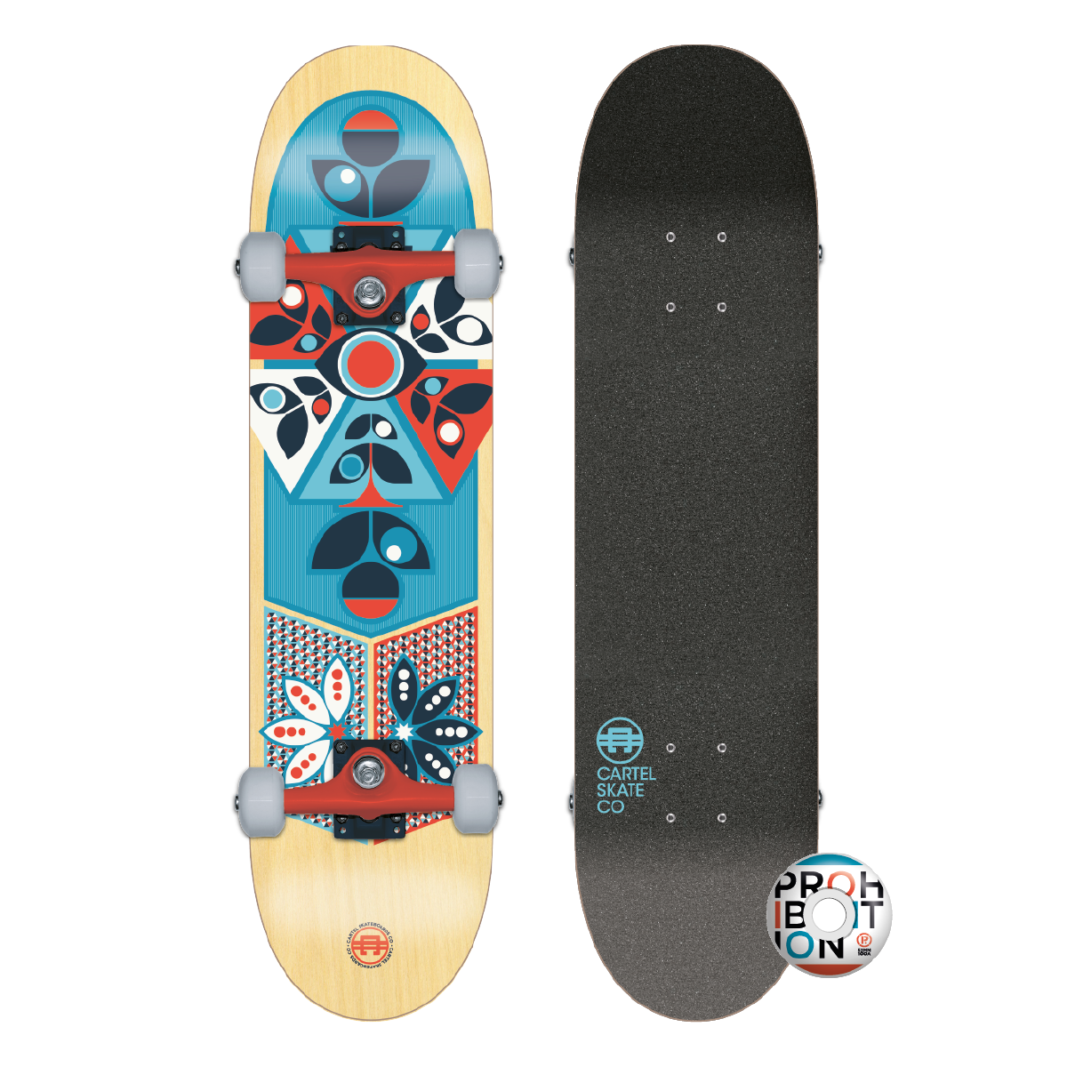 CARTEL SKATEBOARDS - OPIUM - BLUE SKATEBOARD COMPLETE