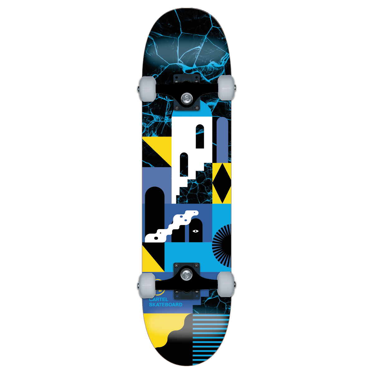 CARTEL SKATEBOARDS - SANTORINI - BLUE SKATEBOARD COMPLETE