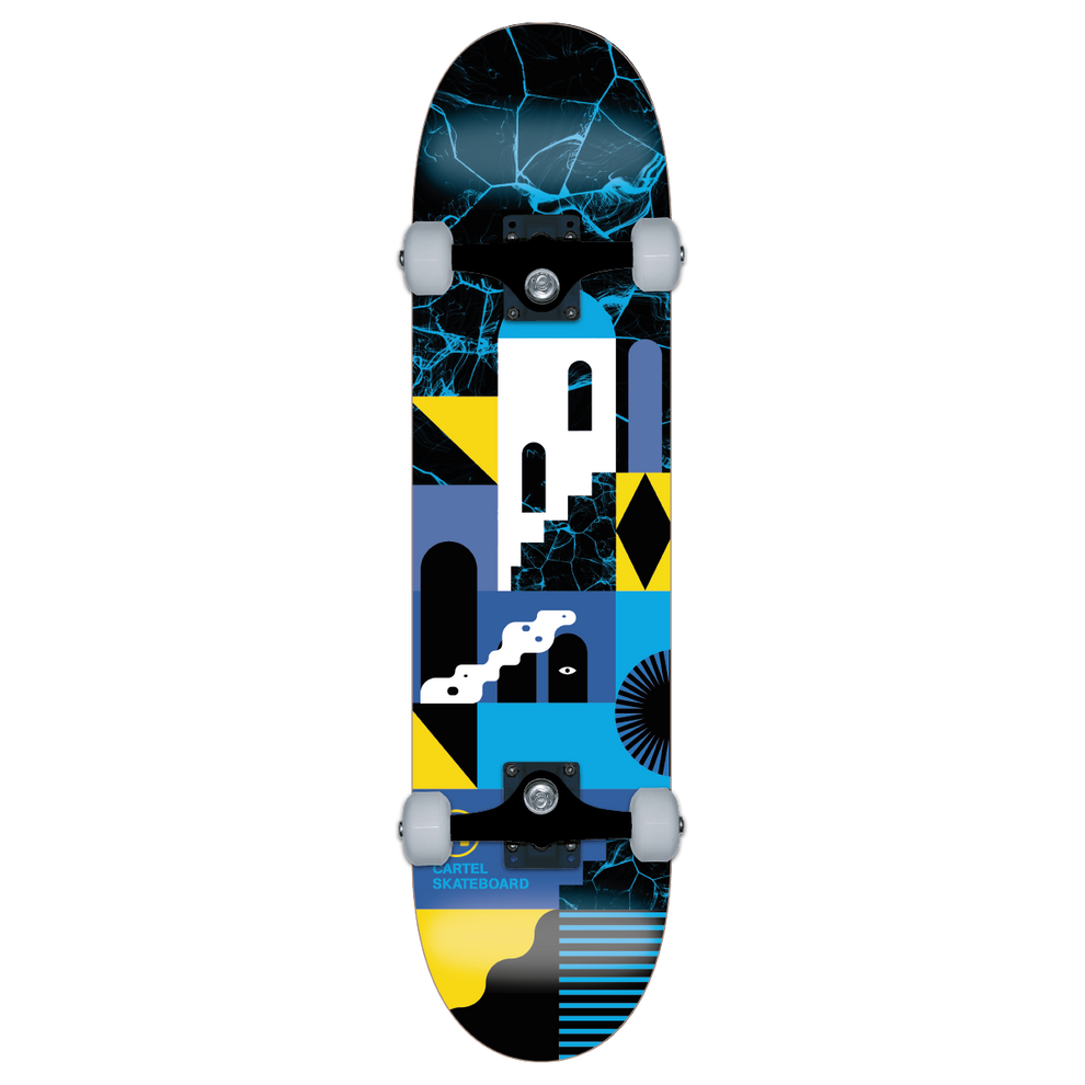 Santorini Blue Skateboard Complete Cartel Skateboards