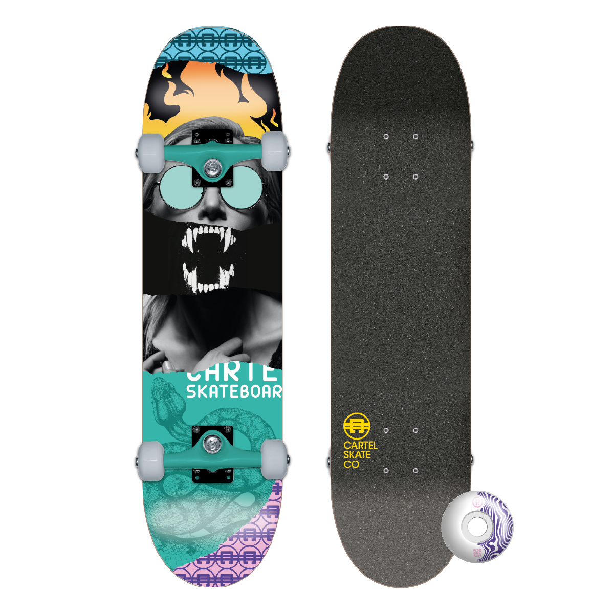 CARTEL SKATEBOARDS - VENOM - GREEN SKATEBOARD COMPLETE