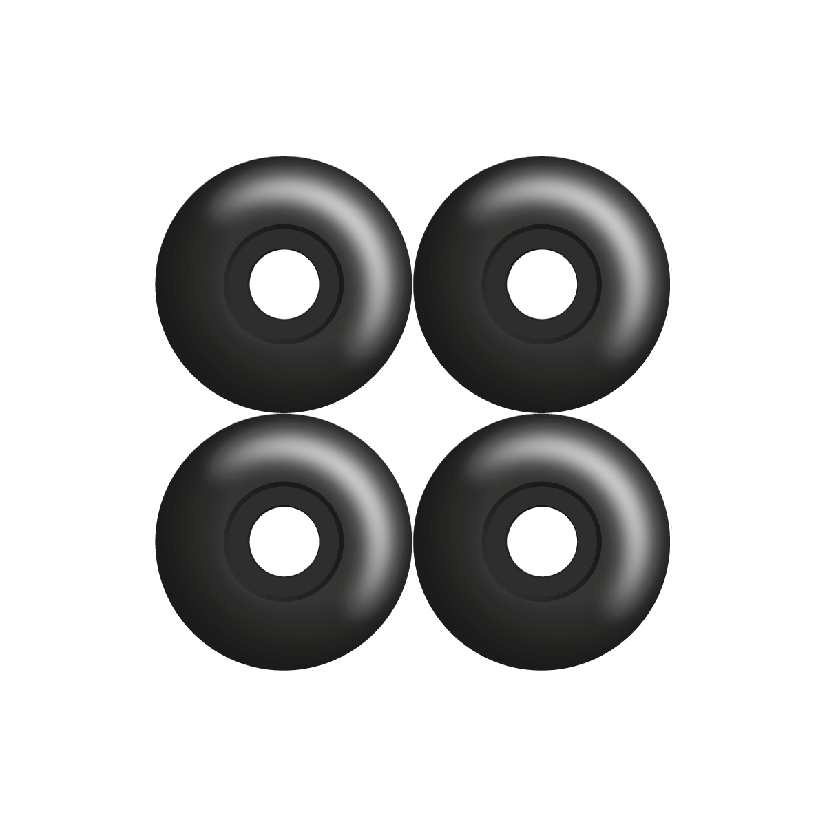 CARTEL SKATEBOARDS - BLACK BLANK WHEELS