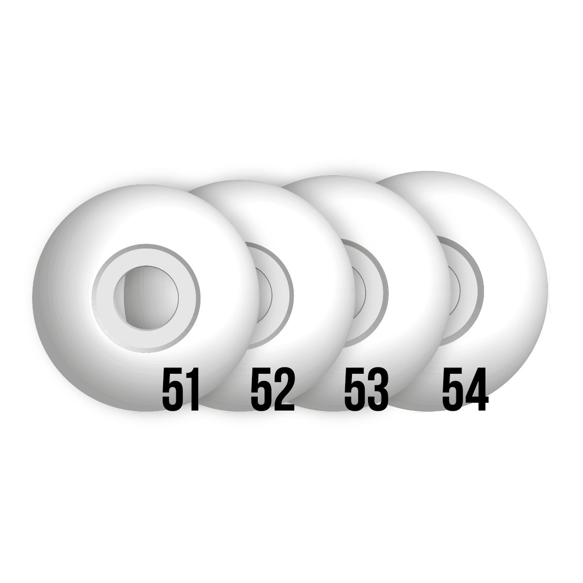 SKATEBOARD WHITE BLANK WHEELS