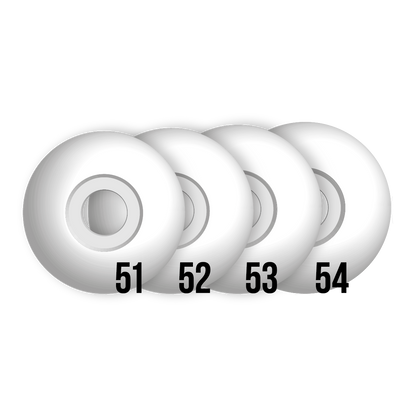 SKATEBOARD WHITE BLANK WHEELS