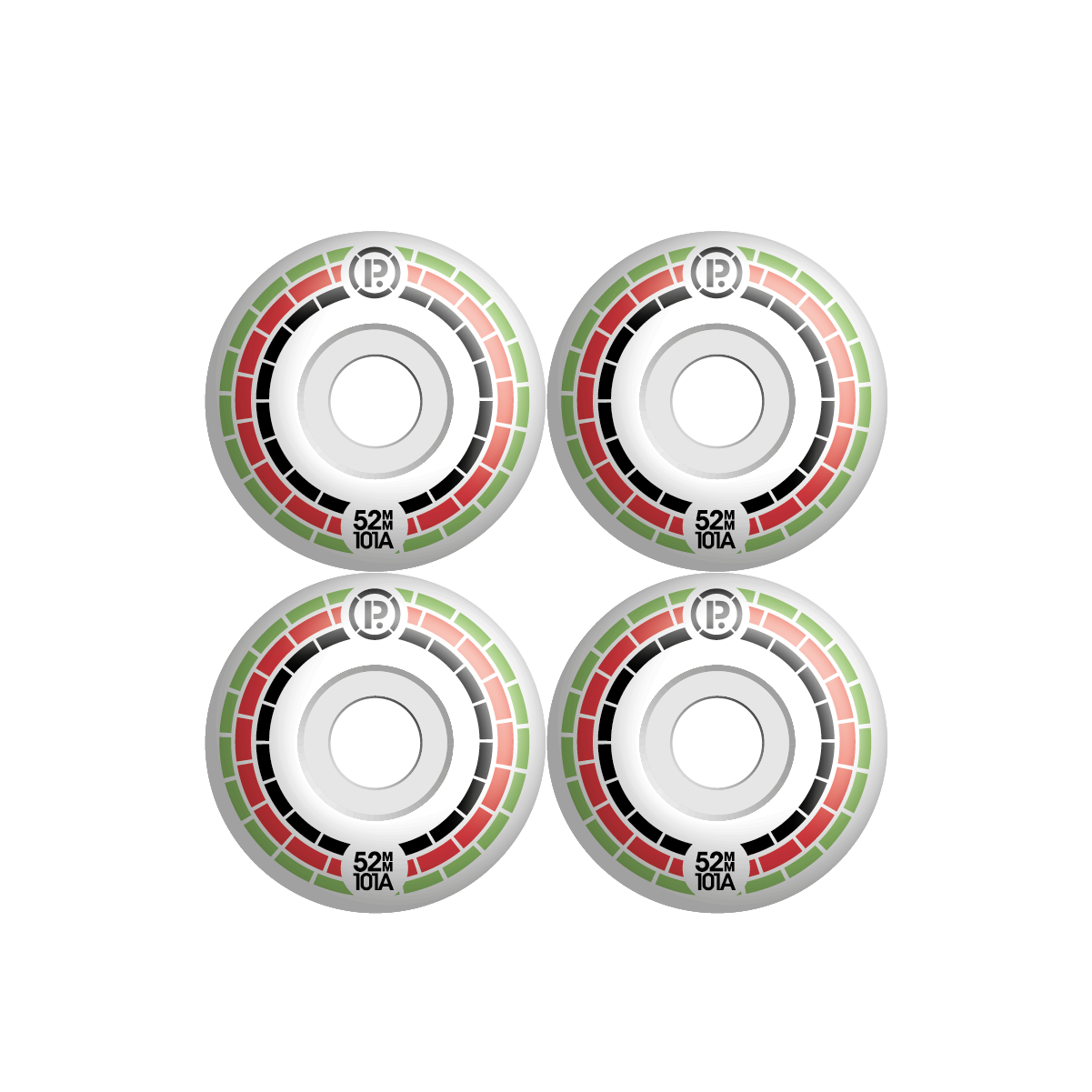 PROHIBITION - MOSAIC WHEELS -BLACK/RED/GREEN