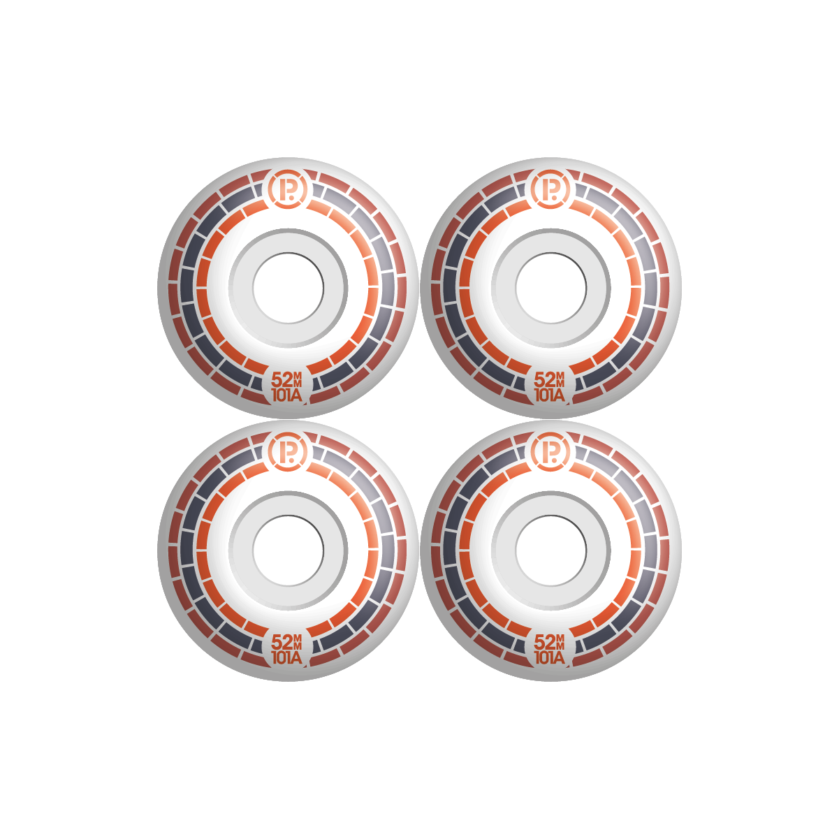 PROHIBITION MOSAIC WHEELS - ORANGE/GREY/RED