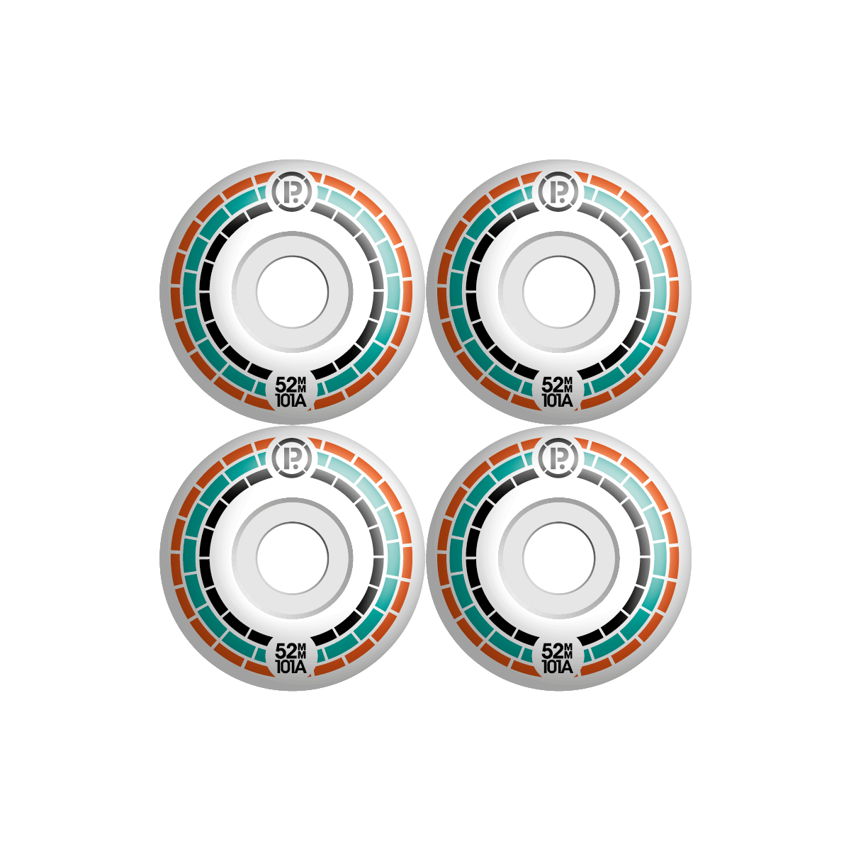 PROHIBITION - MOSAIC WHEELS - ORANGE/TEAL