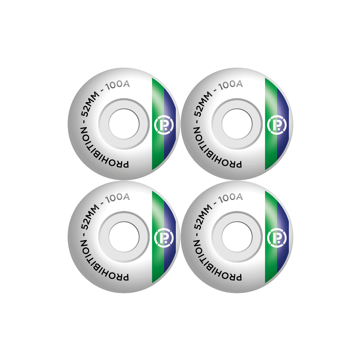 PROHIBITION RACEBAND WHEELS - GREEN/ROYAL