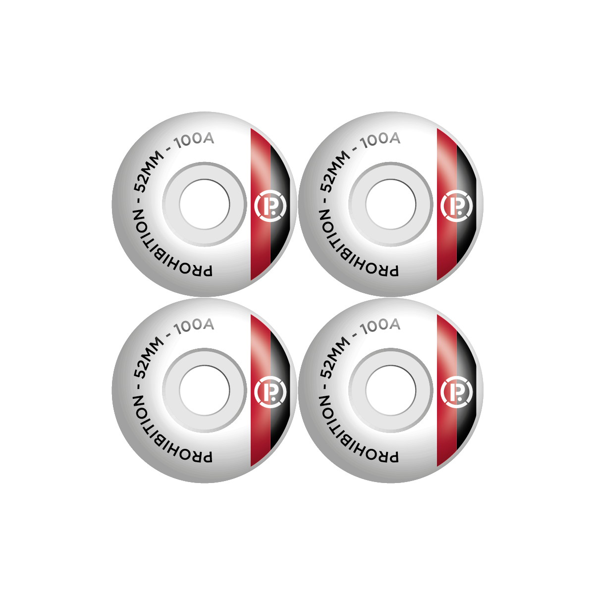 PROHIBITION RACEBAND WHEELS - RED/BLACK