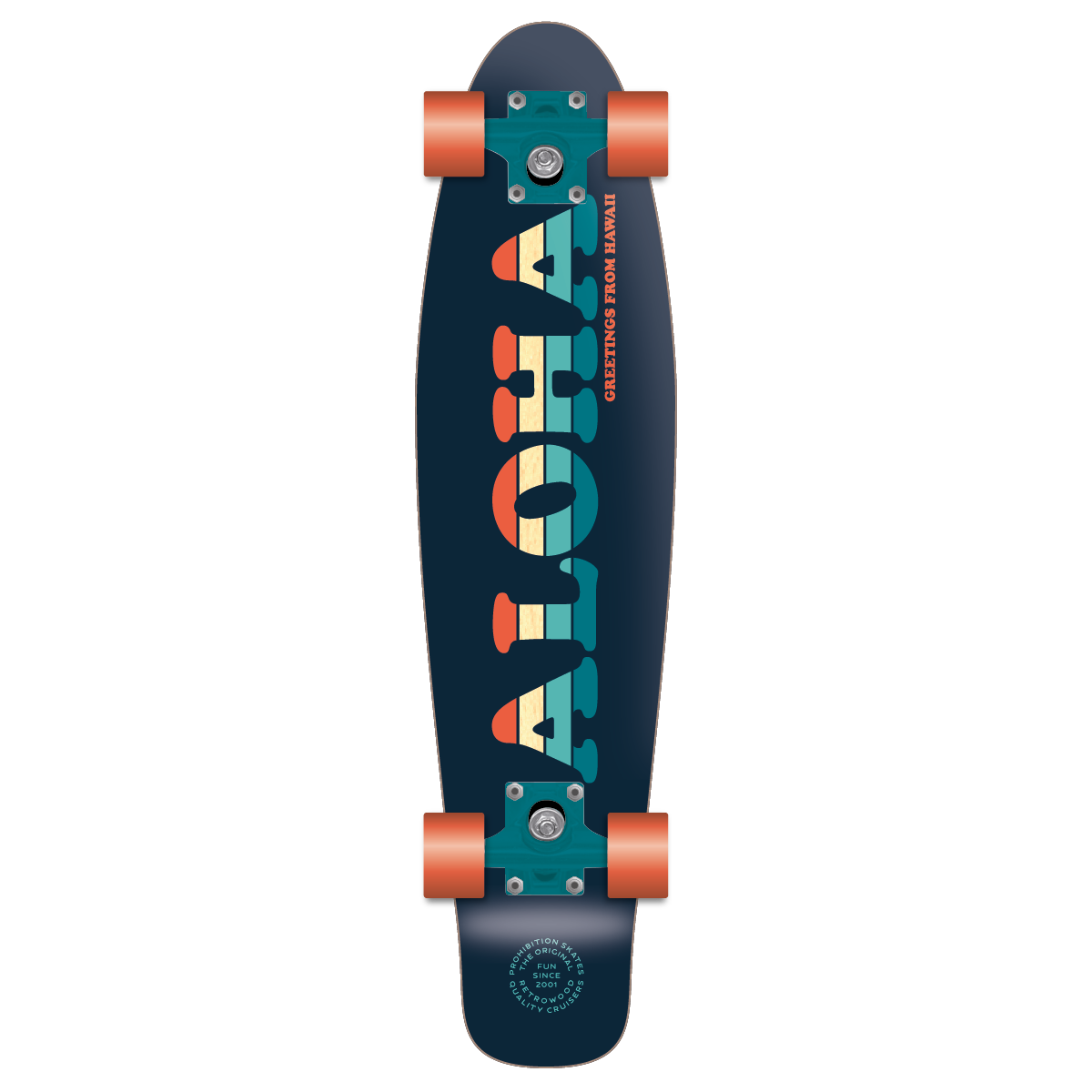 PROHIBITION SKATEBOARDS - ALOHA RETROWOOD 28