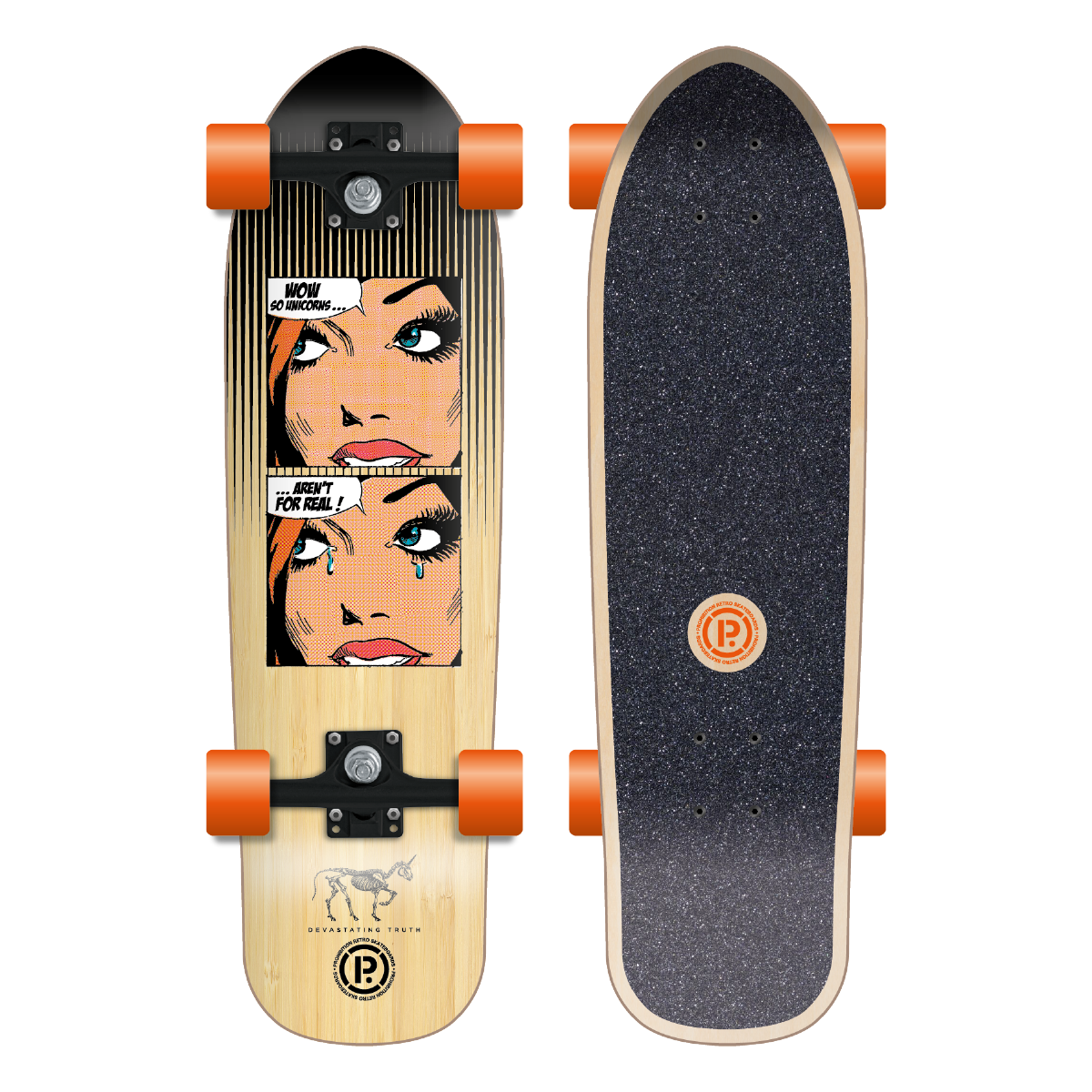 PROHIBITION RETRO-MINI SKATEBOARDS 28.5