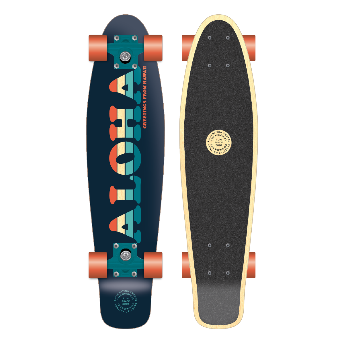 PROHIBITION SKATEBOARDS - ALOHA RETROWOOD 28