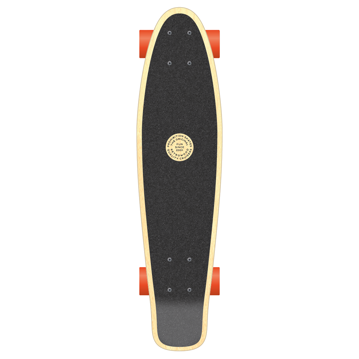 PROHIBITION - LOCHNESS RETROWOOD SKATEBOARD 28